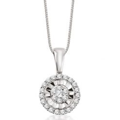 Łańcuszki męskie: Białe Złoto Wisiorek – złoto białe 333, Brylant 0,08ct…