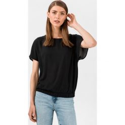 Trussardi Jeans Georgette Top Czarny. Czarne bluzki damskie Trussardi Jeans, s, bez wzorów, z poliesteru, bez kołnierzyka. Za 452,95 zł.