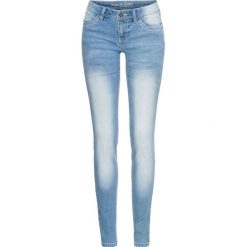 Dżinsy SKINNY bonprix niebieski "washed". Niebieskie jeansy damskie bonprix, bez wzorów, z jeansu. Za 119,99 zł.