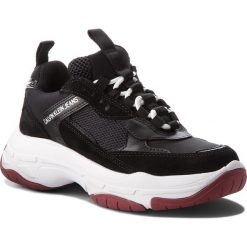 Sneakersy CALVIN KLEIN JEANS - Maya R0802 Black. Czarne półbuty damskie Calvin Klein Jeans, z jeansu. W wyprzedaży za 399,00 zł.