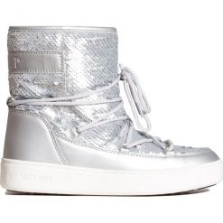 Buty MOON BOOT PULSE MID DISCO PLUS. Szare buty sportowe damskie Moon Boot, bez wzorów, z tkaniny, sportowe. W wyprzedaży za 473,00 zł.