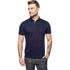 Koszulka polo grandi granatowy 0001. Niebieskie koszulki męskie marki Recman, m, bez wzorów, polo, bez rękawów. Za 89,99 zł.