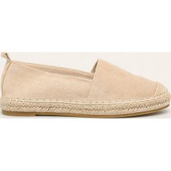 Answear - Espadryle. Brązowe espadryle damskie ANSWEAR, bez wzorów, z gumy, bez obcasa, na obcasie. Za 99,90 zł.