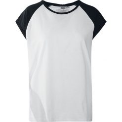 Bluzki asymetryczne: Urban Classics Ladies Contrast Raglan Tee Koszulka damska biały/czarny