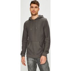 Premium by Jack&Jones - Bluza. Szare bluzy męskie Premium by Jack&Jones, xl, z nadrukiem, z bawełny, z kapturem, bez rękawów, z kapturem. W wyprzedaży za 89,90 zł.