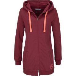 Bluzy damskie: Długa bluza rozpinana bonprix bordowy