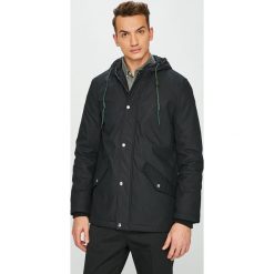 Review - Kurtka. Niebieskie płaszcze męskie Review, xxl, bez wzorów, z bawełny, długie, z kapturem. W wyprzedaży za 179,90 zł.