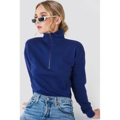 Bluzy damskie: NA-KD Bluza z suwakiem – Navy