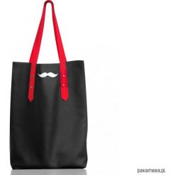 Shopper bag damskie: Skórzana torba na ramię Moustache