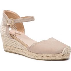 Espadryle KANNA - 19KV9435 Ante Taupe. Brązowe espadryle damskie marki Kanna, bez wzorów, ze skóry, bez obcasa, na obcasie. Za 309,00 zł.