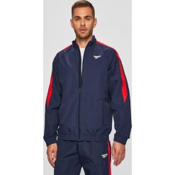 Reebok Classic - Kurtka. Niebieskie płaszcze męskie Reebok Classic, s, bez wzorów, z bawełny, krótkie, bez kaptura. W wyprzedaży za 259,90 zł.