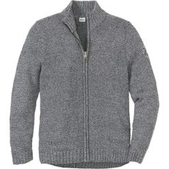 Sweter rozpinany z bawełny z recyklingu bonprix czarno-biały melanż. Czarne swetry męskie bonprix, s, z aplikacjami, z bawełny. Za 109,99 zł.