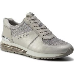 Sneakersy MICHAEL MICHAEL KORS - Allie Trainer 43T9ALFS8L Milk. Szare półbuty damskie MICHAEL Michael Kors, bez wzorów, ze skóry ekologicznej, bez obcasa, na płaskiej podeszwie, bez zapięcia. W wyprzedaży za 559,00 zł.
