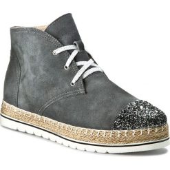 Buty zimowe damskie: Botki NEŚCIOR – 098-B Grafit Zamsz/Czar.Pa
