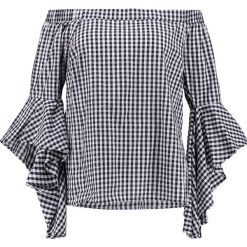 Bluzki asymetryczne: City Chic FRILL SLEEVE Bluzka black / white
