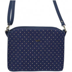 Grosso Bag Torebka Damska Ciemnoniebieski. Niebieskie torebki klasyczne damskie marki Grosso Bag, w kropki. Za 135,00 zł.