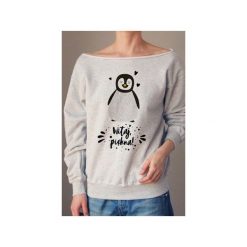 Witaj piękna szara gruba z. Szare bluzy damskie marki One mug a day, s, z nadrukiem, z bawełny, bez rękawów, bez kaptura. Za 129,00 zł.