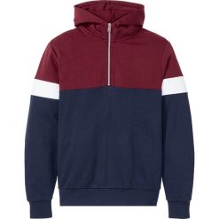 Bluza z kapturem bonprix czerwony klonowy. Czerwone bluzy męskie bonprix, s, bez wzorów, z kapturem, bez rękawów, z kapturem. Za 99,99 zł.