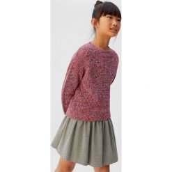 Mango Kids - Spódnica dziecięca 110 - 164 cm. Szare spódniczki dziewczęce Mango Kids, bez wzorów, z bawełny, mini, rozkloszowane. Za 49,90 zł.
