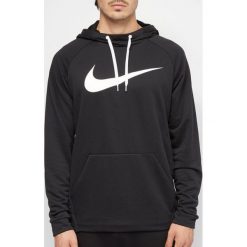 Bluza męska z kapturem NIKE czarno-białe. Czarne bluzy męskie Nike, s, z poliesteru, z kapturem. Za 199,90 zł.