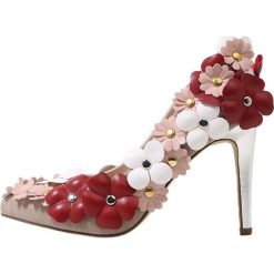 Szpilki: Bianco FLOWER STILETTO Szpilki nougat