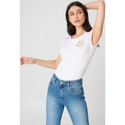 Rut&Circle T-shirt Lemon - White. Białe t-shirty damskie Rut&Circle, z nadrukiem, z bawełny. Za 80,95 zł.