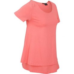 Shirt sportowy przyjazny dla środowiska, krótki rękaw bonprix dymny koralowy. Różowe bluzki sportowe damskie bonprix, bez wzorów, bez kołnierzyka, z krótkim rękawem, krótkie, bez kaptura. Za 42,99 zł.
