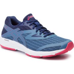 Buty ASICS - Amplica T875N Azure/Blue Print 400. Niebieskie buty sportowe damskie Asics, z materiału, sportowe, do biegania. W wyprzedaży za 179,00 zł.