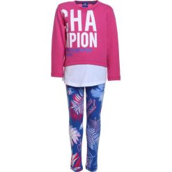 Spodnie dresowe dziewczęce: Champion CREWNECK SUIT Dres pink