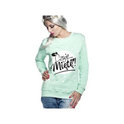Bluza Miętowa Czuję Miętę. Zielone bluzy damskie ŁAP NAS, s, z nadrukiem, z bawełny, bez rękawów, bez kaptura. Za 159,00 zł.