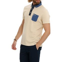 Koszulki polo: Koszulka polo w kolorze beżowym