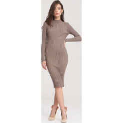 Khaki Sukienka Powder Grey. Brązowe sukienki dzianinowe other, na jesień, l. Za 89,99 zł.