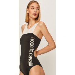 Roberto Cavalli Sport - Strój kąpielowy. Czarne stroje kąpielowe damskie Roberto Cavalli Sport, s, z nadrukiem, z elastanu, sportowe. W wyprzedaży za 679,90 zł.