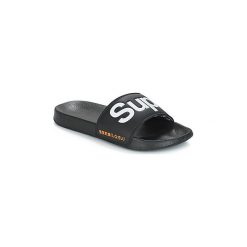 Klapki Superdry SUPERDRY POOL SLIDE. Czarne kapcie męskie marki Superdry, bez wzorów. Za 89,00 zł.