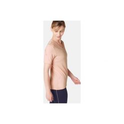 Koszulka krótki rękaw regular Gym & Pilates 510 damska. Różowe koszulki damskie DOMYOS, xs, z elastanu. Za 39,99 zł.