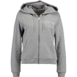 Bluzy rozpinane damskie: Calvin Klein Jeans HOLT HOODED ZIP THRU Bluza rozpinana light grey heather