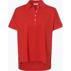 Lacoste - Damska koszulka polo, pomarańczowy. Pomarańczowe koszulki damskie marki Lacoste, bez wzorów, polo, bez rękawów. Za 499,95 zł.