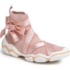 Sneakersy RED VALENTINO - TQ2S0B89 Foschia 11N. Różowe półbuty damskie Red Valentino, na co dzień, z aplikacjami, z tworzywa sztucznego, bez obcasa, na płaskiej podeszwie, bez zapięcia. Za 1399,00 zł.