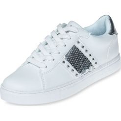 Trampki i Sneakersy Trussardi Jeans. Szare trampki i tenisówki damskie Trussardi Jeans, bez wzorów, z jeansu, na sznurówki. Za 620,00 zł.