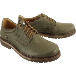 ENZO PERUZZI 101 857 khaki, półbuty męskie. Brązowe półbuty męskie Enzo Peruzzi, bez wzorów, ze skóry, na sznurówki. Za 259,90 zł.