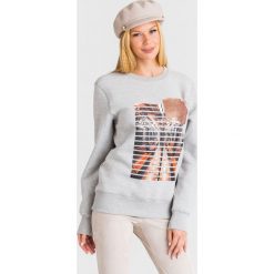 BLUZA FIBRA SportMax Code. Szare bluzy damskie xs, z nadrukiem, z materiału. Za 431,40 zł.