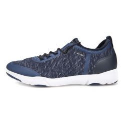 Geox Tenisówki Męskie Nebula X 44 Ciemnoniebieskie. Szare trampki męskie Geox, bez wzorów, bez zapięcia. W wyprzedaży za 391,00 zł.