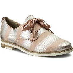 Oxfordy MARCO TOZZI - 2-23205-30 Rose Metallic 952. Szare półbuty damskie marki Marco Tozzi, bez obcasa, na obcasie, bez zapięcia. W wyprzedaży za 159,00 zł.