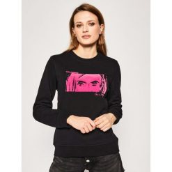 Bluza Karl Lagerfeld CARINE Flocked 200W1881. Czarne bluzy damskie KARL LAGERFELD, m, bez wzorów, z bawełny, bez rękawów, bez kaptura. W wyprzedaży za 599,00 zł.