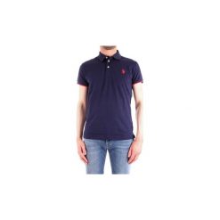 Koszulki polo z krótkim rękawem U.S Polo Assn. 51598-50313. Niebieskie koszulki męskie U.S. Polo Assn., s, bez wzorów, z krótkim rękawem. Za 242,81 zł.