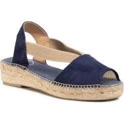 Espadryle TONI PONS - Ella Navy. Niebieskie espadryle damskie Toni Pons, bez wzorów, ze skóry, bez obcasa. Za 219,00 zł.