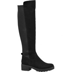 Buty zimowe damskie: kozaki damskie overknee Graceland czarne