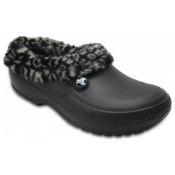 Crocs Buty Classic Blitzen Iii Animal Black/Tumbleweed 38,5. Czarne klapki damskie Crocs, bez wzorów, bez obcasa. W wyprzedaży za 168,00 zł.