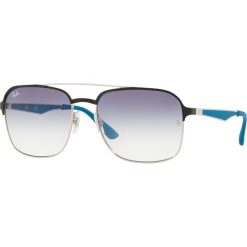 Ray-Ban - Okulary. Niebieskie okulary przeciwsłoneczne męskie Ray-Ban, z materiału. W wyprzedaży za 499,90 zł.