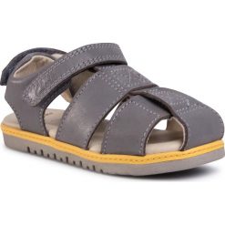 Sandały CLARKS - Frances Sun K 261506507 Grey Leather. Szare sandały chłopięce Clarks, ze skóry, bez zapięcia. Za 219,00 zł.